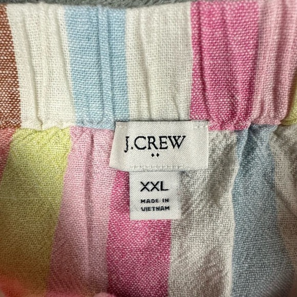 J. Crew Striped Linen Blend Ruffle Strap Button Front Tank Top XXL - Picture 4 of 9